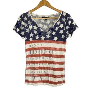 Lucky Brand Texas Short Sleeve Split Neck Tee